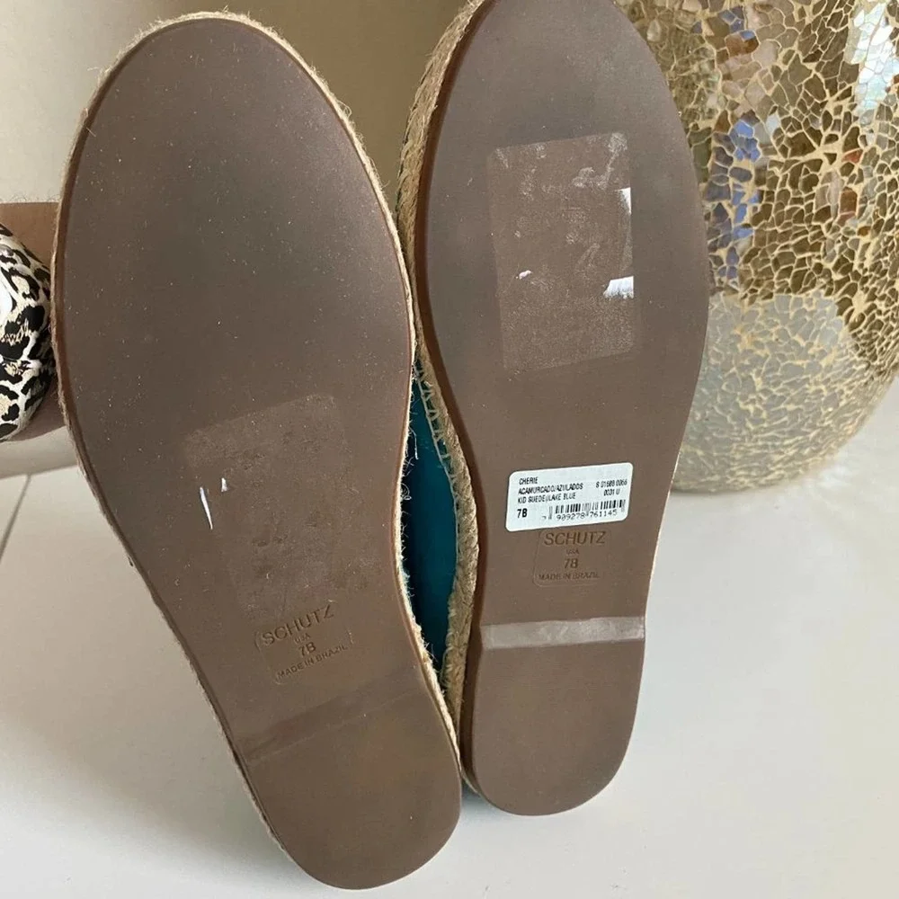 Schutz‎ Cherie Embellished Cap Toe Espadrille Flats